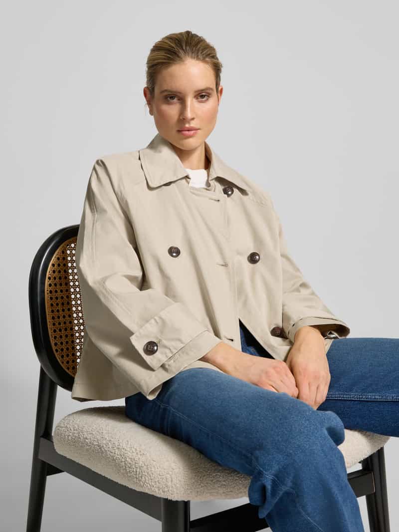 WITHBLACK Trenchcoat met mouwtrensjes