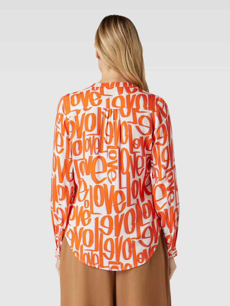 Overhemdblouse van viscose met opstaande kraag Emily Van den Bergh