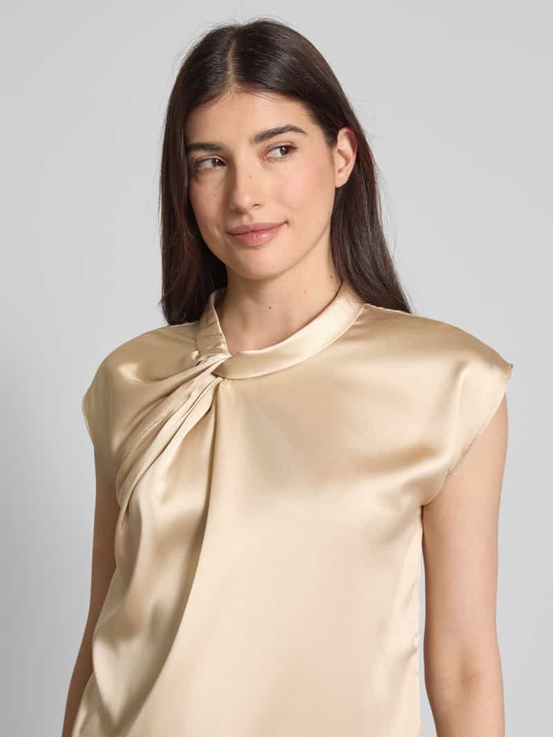 NEO NOIR Blouseshirt van satijn met knoopdetail model 'Fleur Drapy'