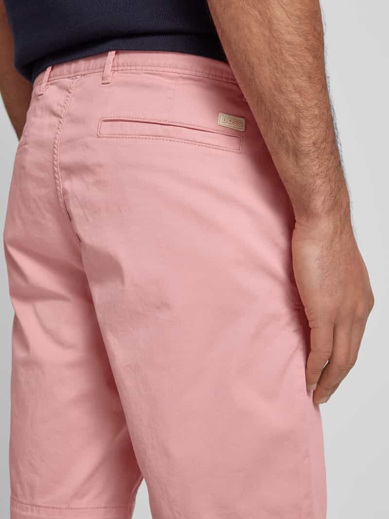 Boss Orange Korte slim fit chino met ceintuurlussen