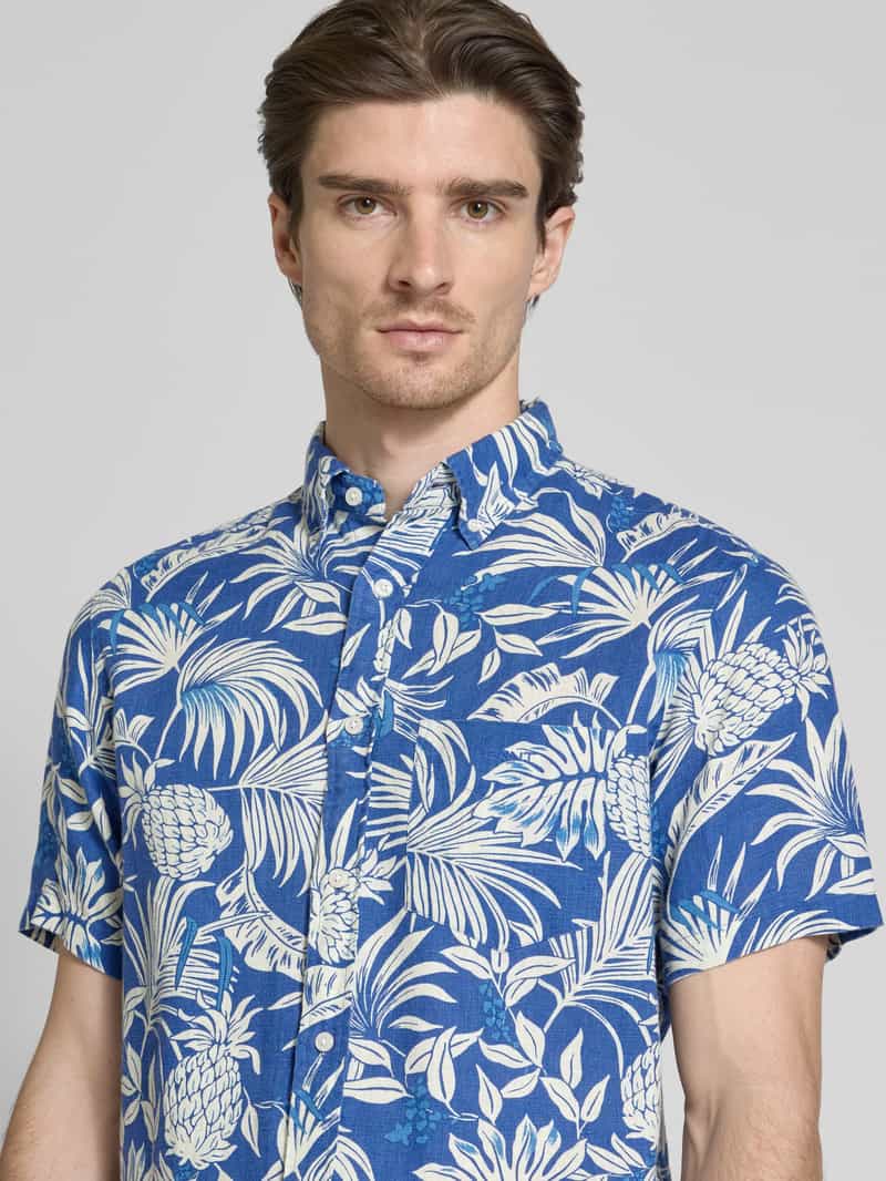 Gant Regular fit linnen overhemd met button-downkraag