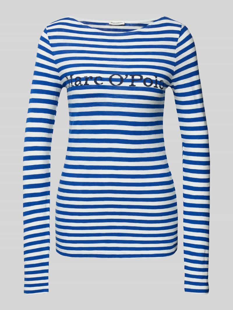 Marc O'Polo Shirt met lange mouwen met contrasterende logo-print op de borst