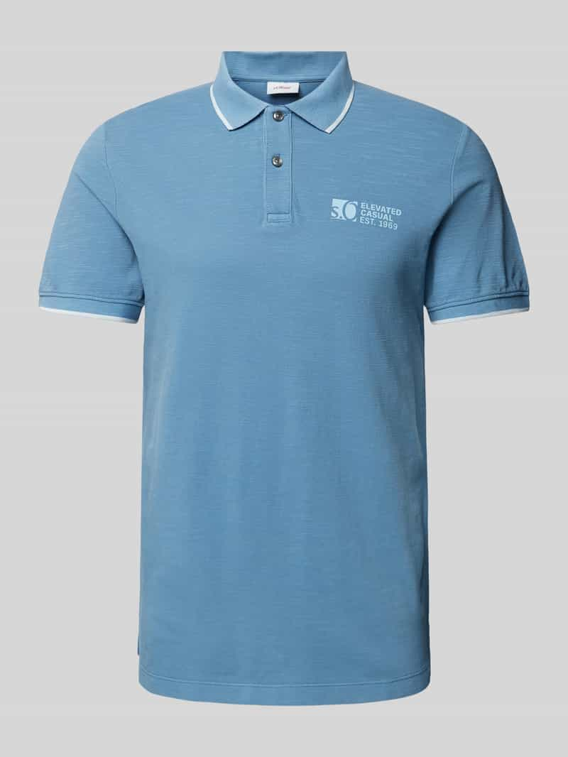 s.Oliver RED LABEL Regular fit poloshirt met labelprint