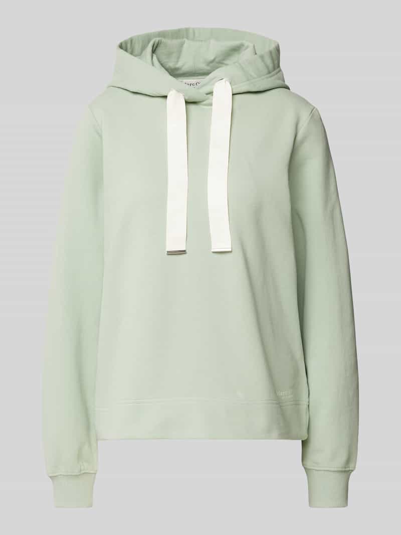 Marc O'Polo Relaxed fit hoodie van puur katoen met gepeacht oppervlak