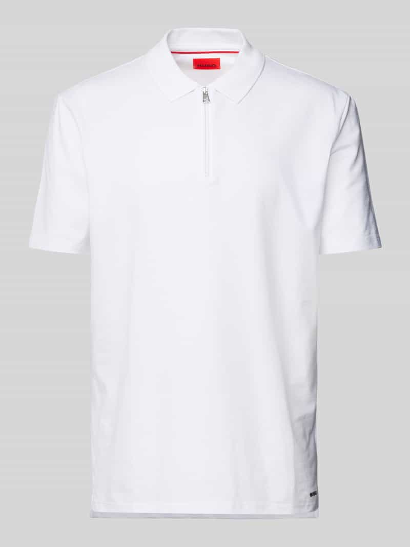 HUGO Regular fit poloshirt met labelpatch model 'Dekok'