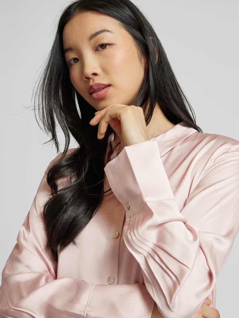 s.Oliver BLACK LABEL Relaxed fit blouse met lange mouwen van pure viscose