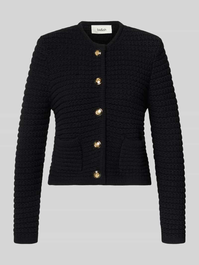 Bash Gebreid jack met structuurmotief model 'GASPARD'