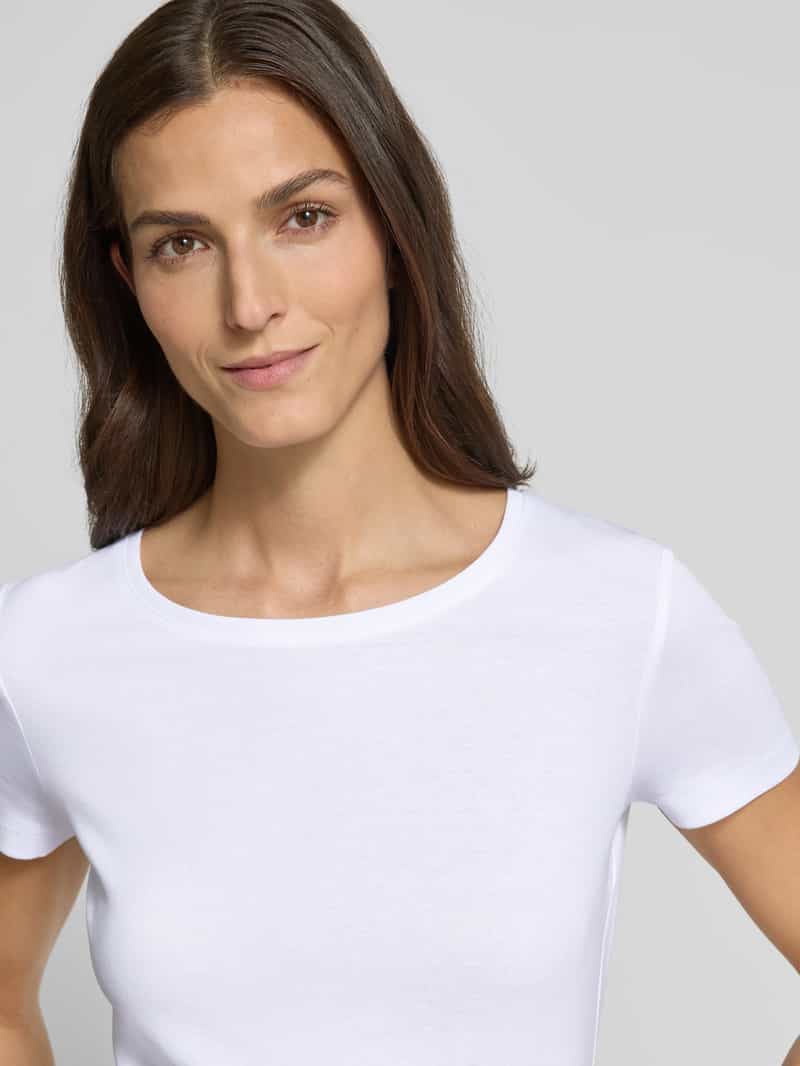 Christian Berg Woman T-shirt met geribde ronde hals