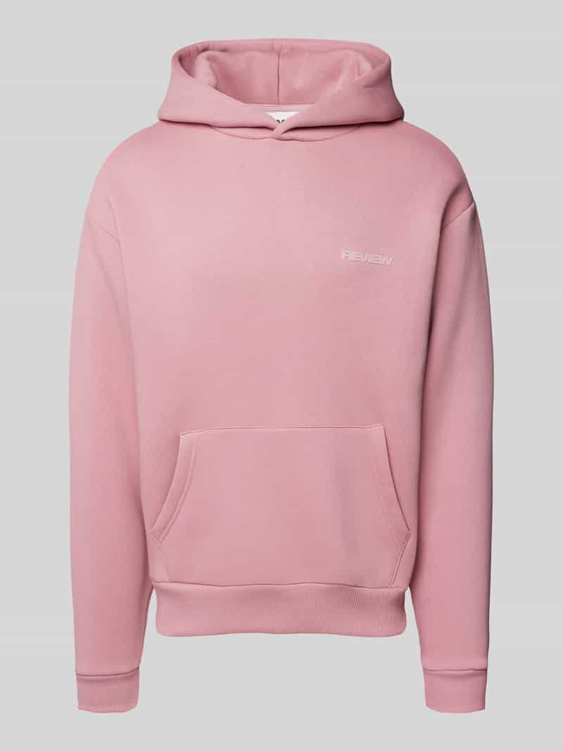 REVIEW Hoodie met labelprint