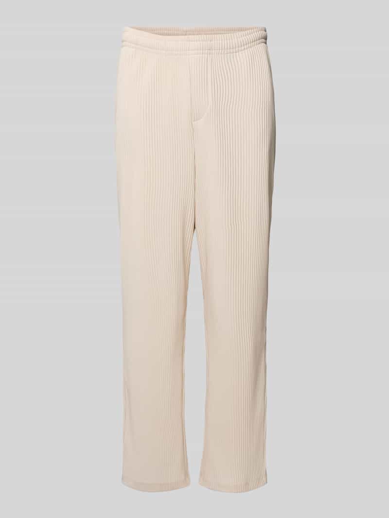 Straight leg stoffen broek met plissévouwen, model 'KARL INTERLUDE'