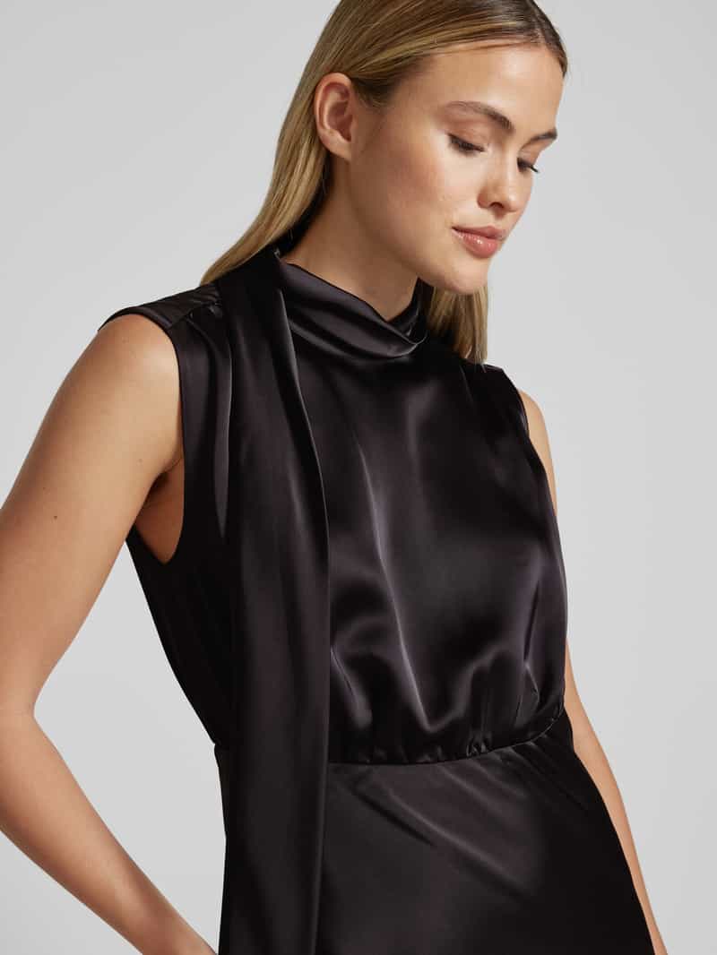 HUGO Maxi-jurk met opstaande kraag model 'Karile'