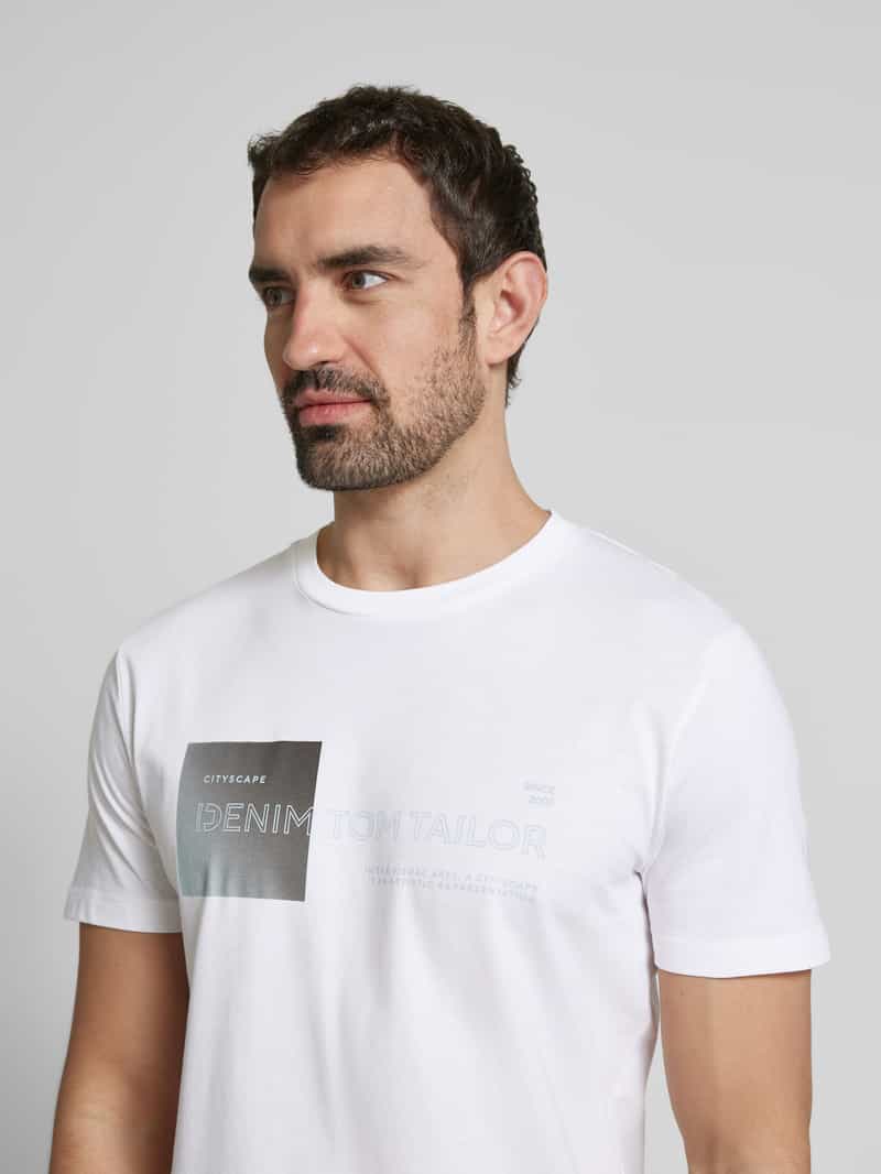 Tom Tailor Denim Regular fit T-shirt van puur katoen