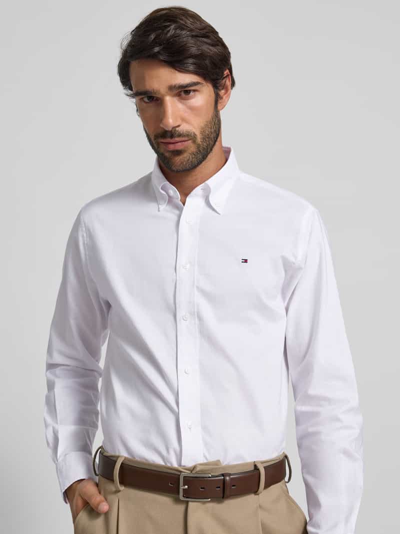 Tommy Hilfiger Regular fit zakelijk overhemd van puur katoen