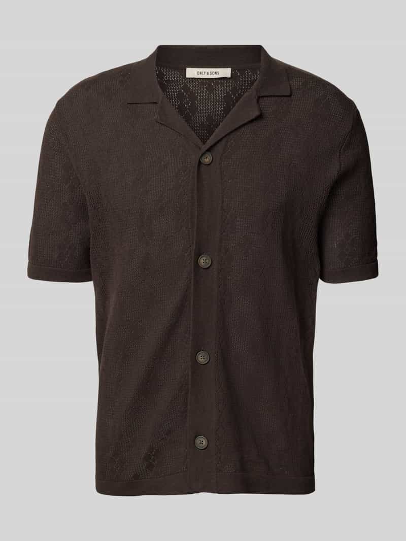 Only & Sons Regular fit vrijetijdsoverhemd met resortkraag model 'KEN LIFE'
