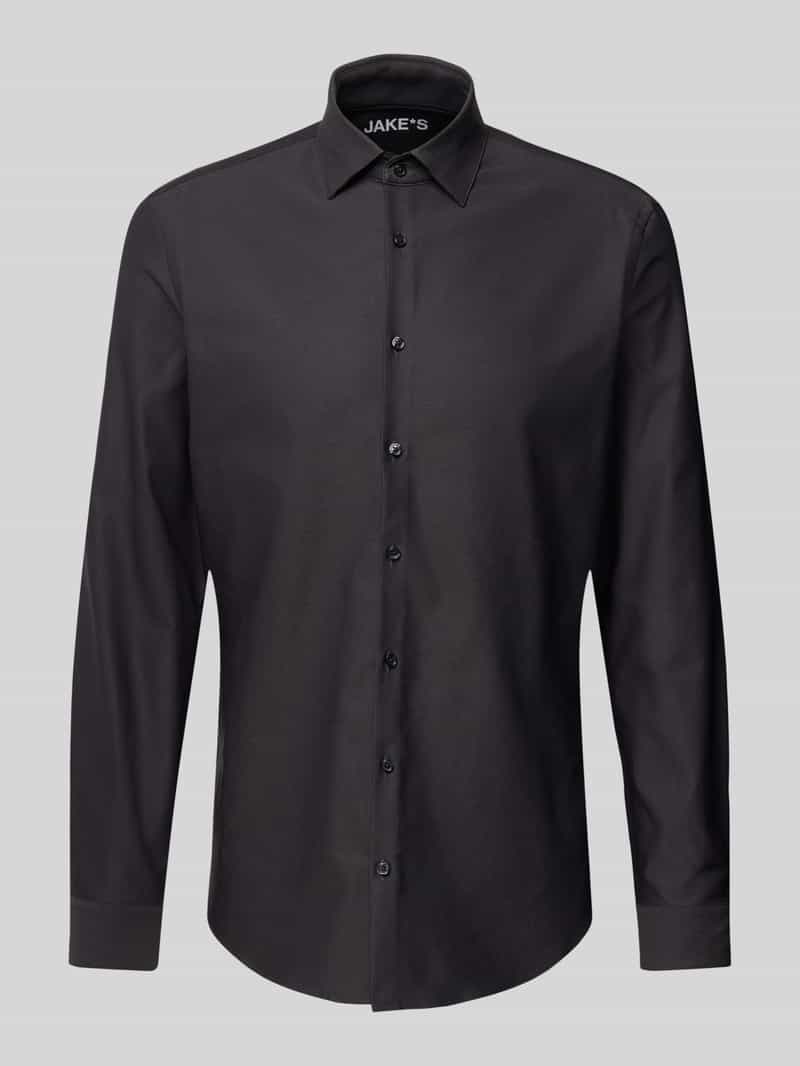 Jake*s Slim fit zakelijk overhemd met kentkraag