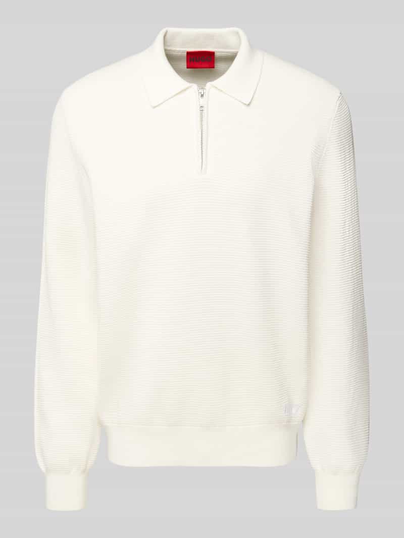 HUGO Relaxed fit gebreide pullover van puur katoen model 'SAN PAULEY-C'