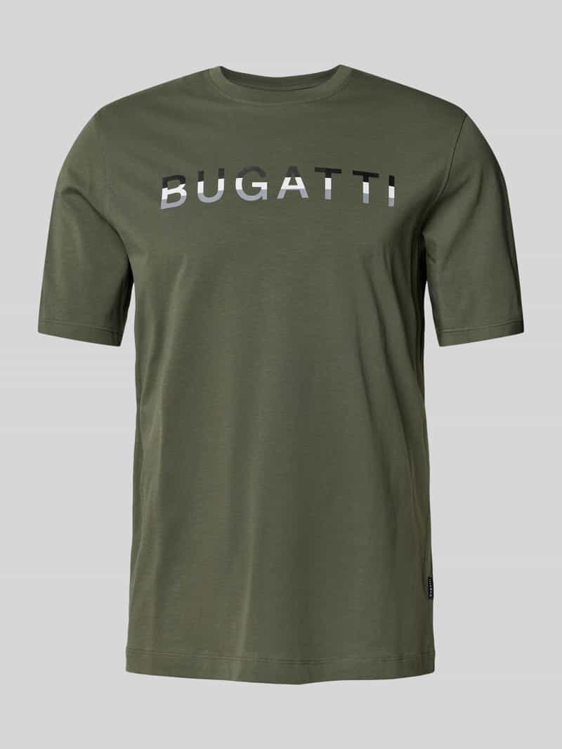 Bugatti T-shirt met labelprint