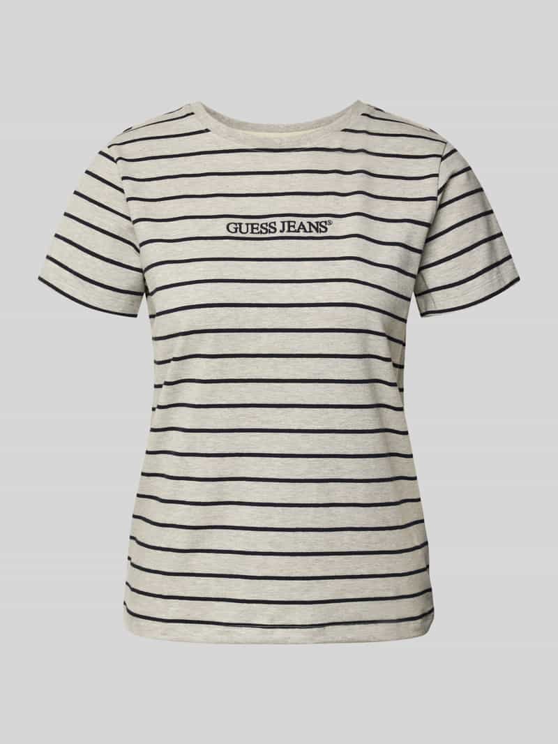 Guess Jeans Regular fit T-shirt met labelstitching