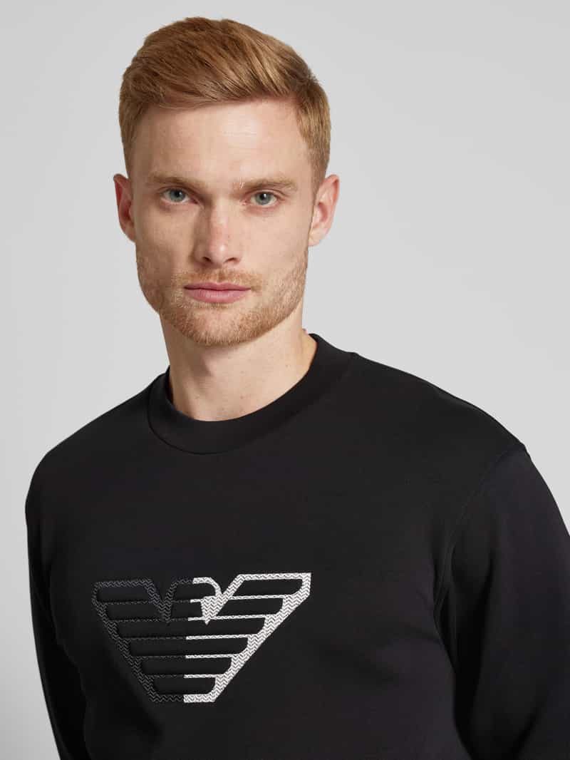 Emporio Armani Sweatshirt met ribboorden