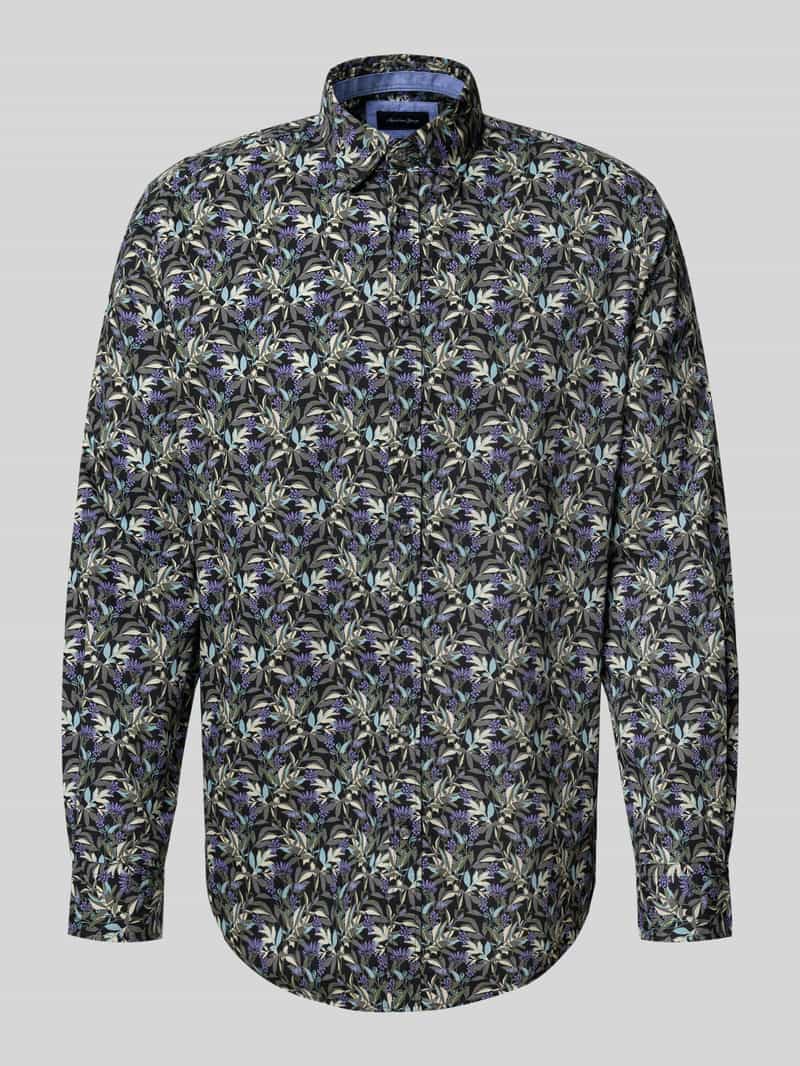 Regular fit vrijetijdsoverhemd met bloemenmotief