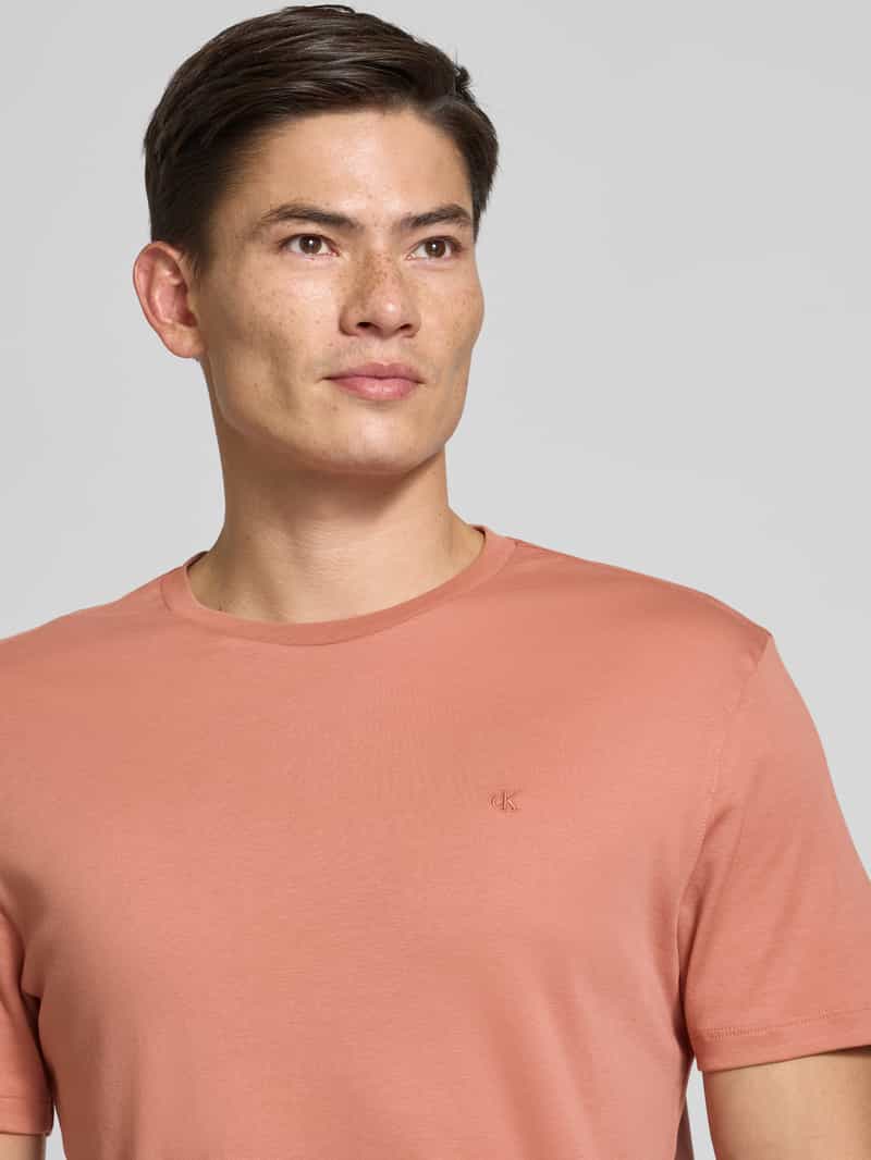 CK Calvin Klein T-shirt met logostitching model 'SUPIMA'