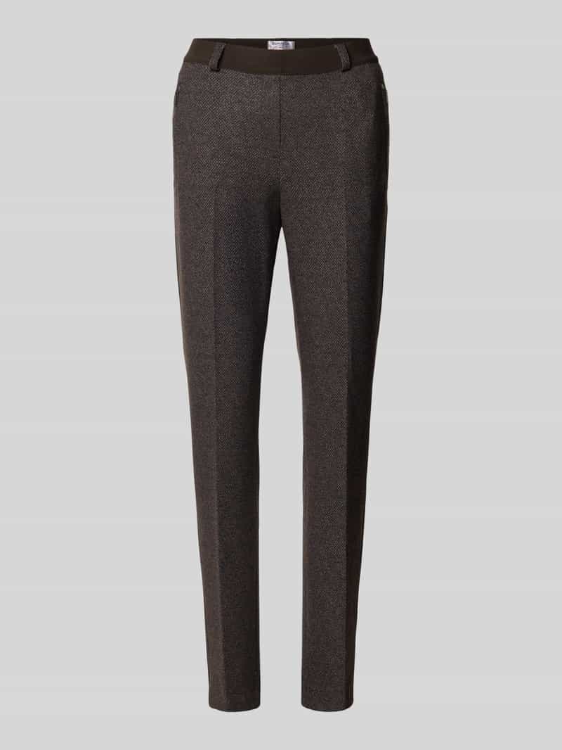 Raphaela By Brax Slim fit stoffen broek met persplooien model 'Lilyth'