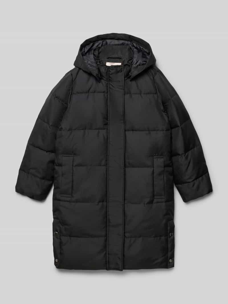 Only Regular fit gewatteerde lange jas met afneembare capuchon model 'IRENE'