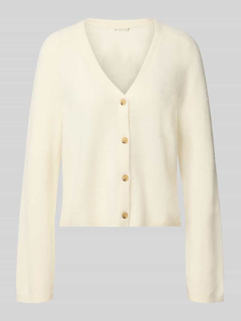 MM by Max Mara Gebreid jack van mix van linnen en kasjmier met v-hals