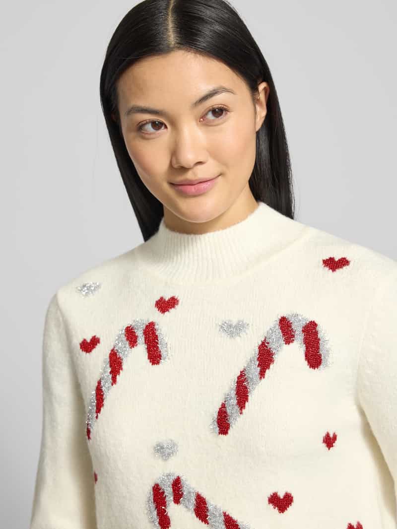 Christian Berg Woman Kersttrui met ribboorden