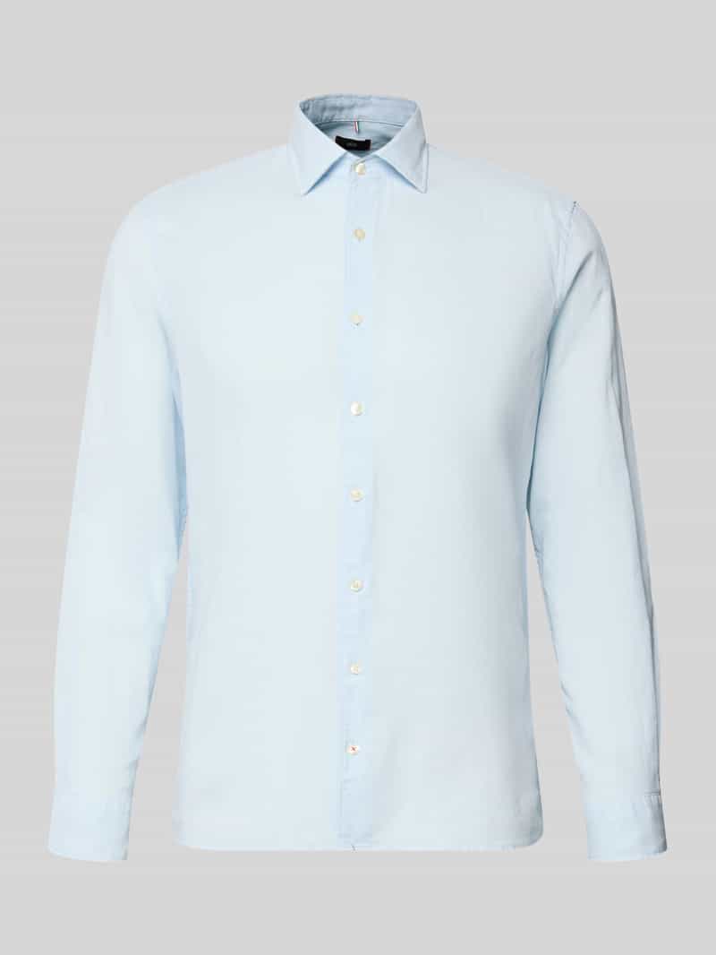slim fit vrijetijdsoverhemd van linnenmix model 'Steven'