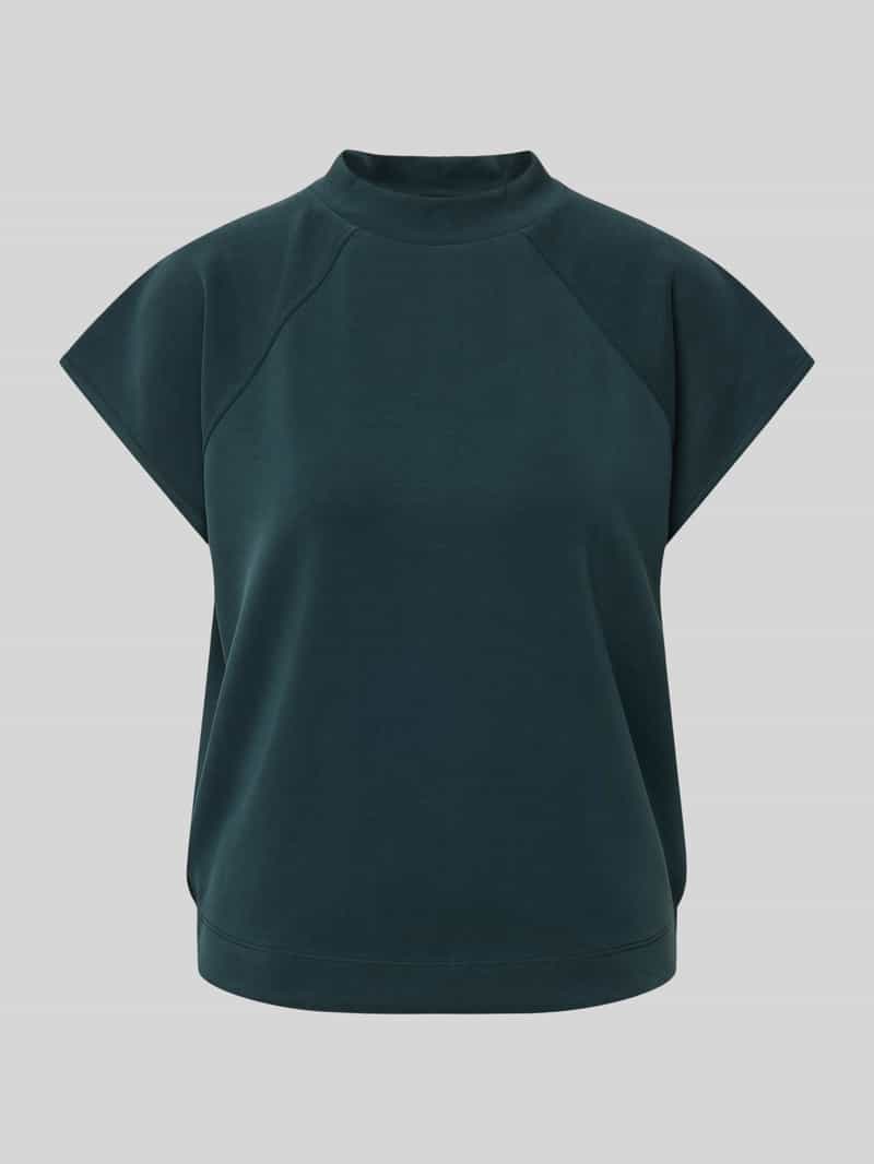 Opus Sweatshirt met geribde ronde hals model 'Gibbi'