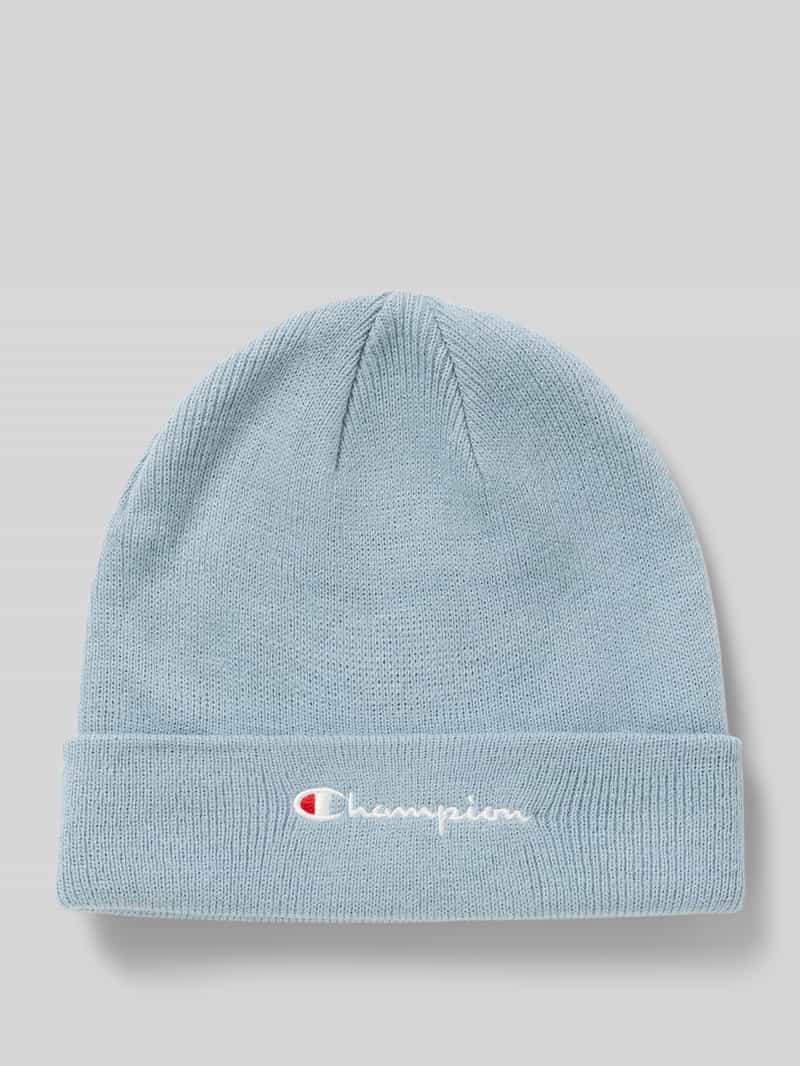 Champion Beanie met brede omslag en logostitching