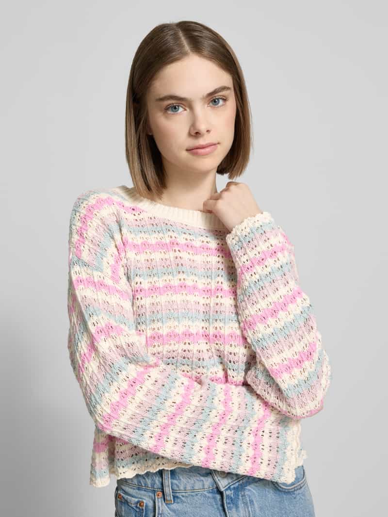 Only Relaxed fit gebreide pullover van katoenmix model 'ASA'