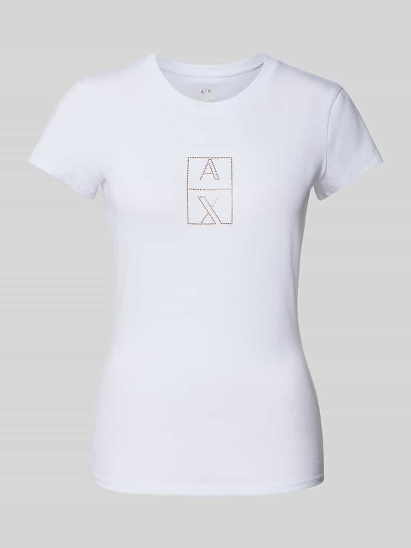 Armani Exchange T-shirt met labeldetail