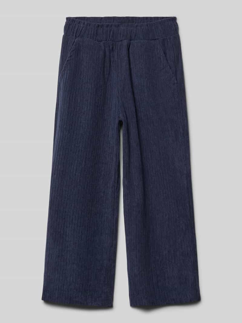 BLUE SEVEN Wide fit corduroy broek met elastische band