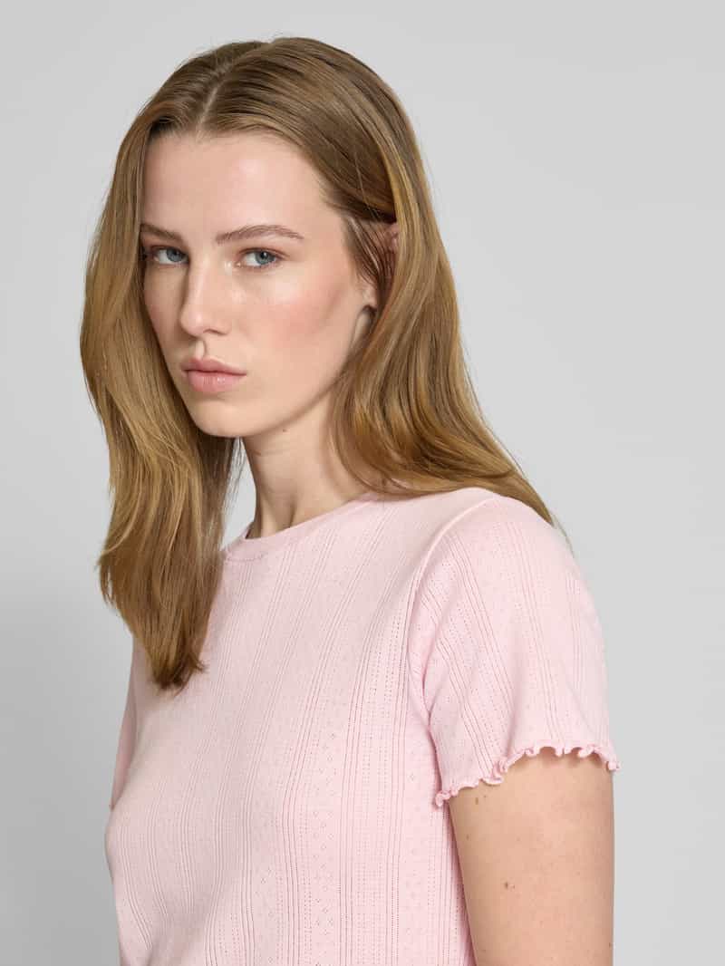 Pieces Regular fit T-shirt van katoenmix model 'FIA'