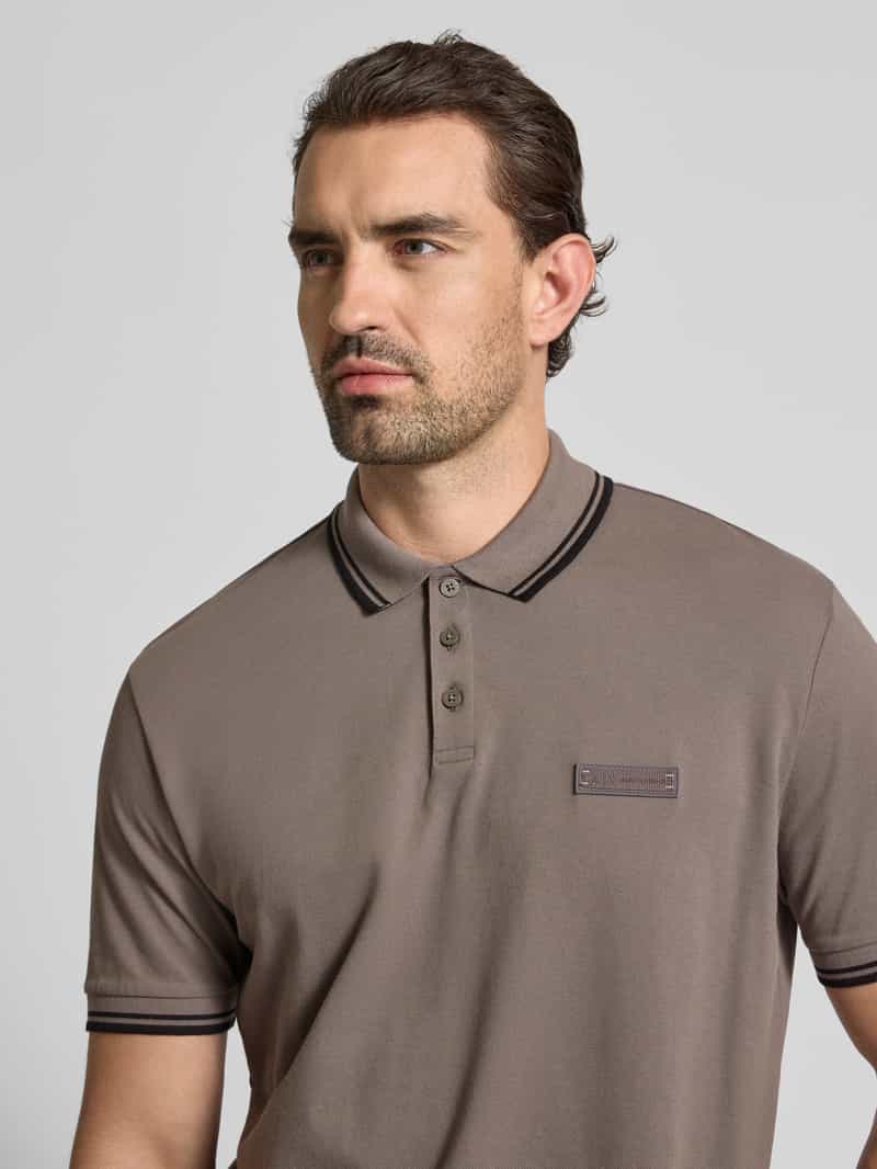Armani Exchange Regular fit poloshirt met knoopsluiting