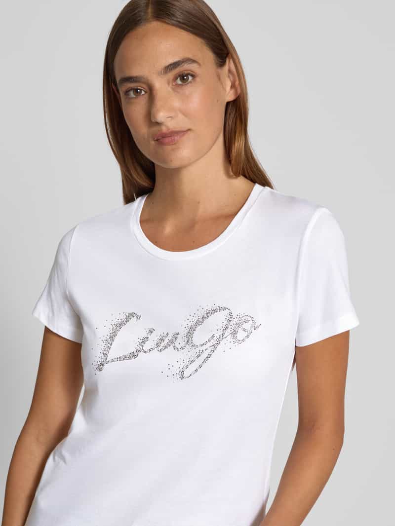 Liu Jo White T-shirt met labelprint