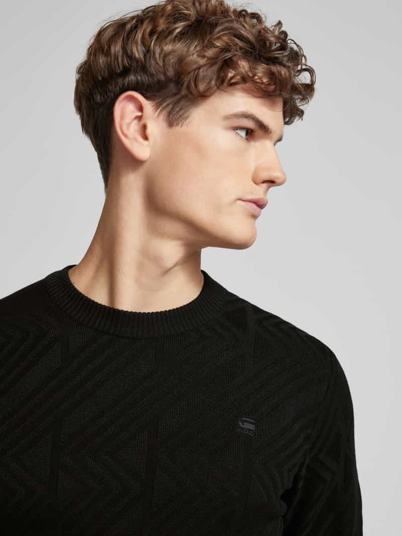 G-Star Raw Gebreide pullover van viscose met structuurmotief