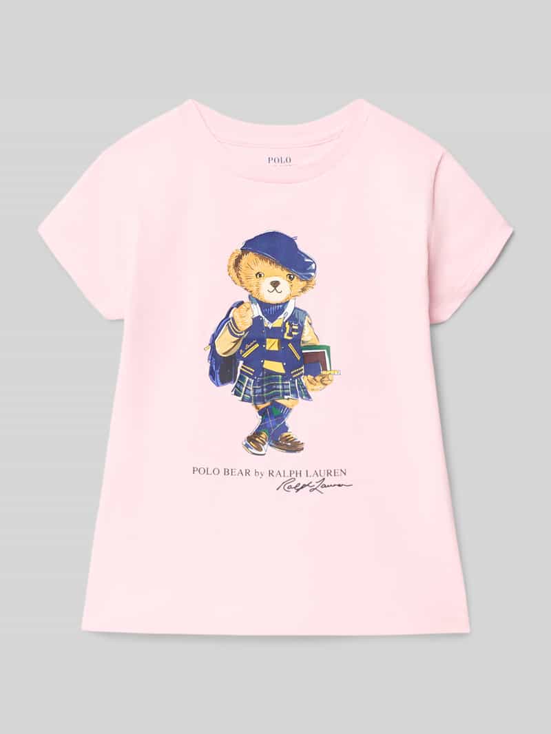 Polo Ralph Lauren Kids T-shirt met motiefprint en ronde hals