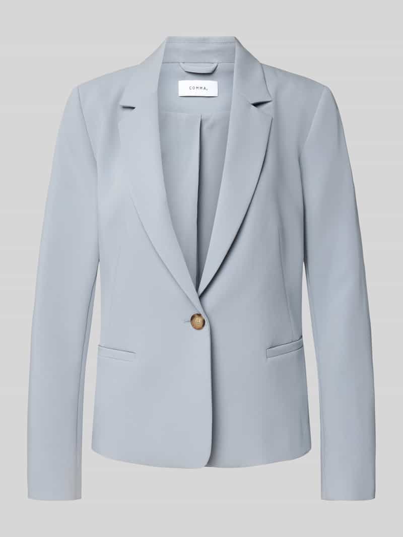 comma Regular fit blazer met reverskraag en paspelzakken