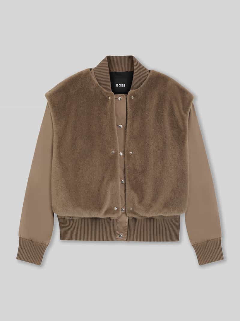 Boss Regular fit bomberjack met afneembaar gilet van imitatiebont