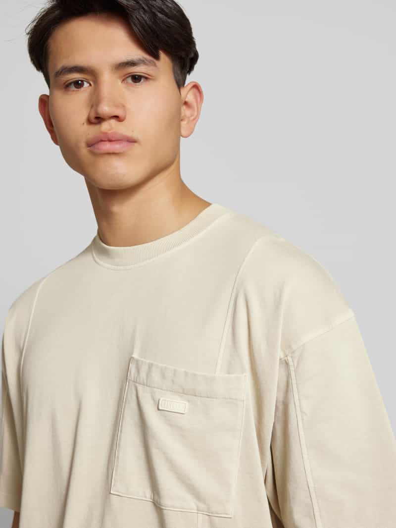 Hugo Blue T-shirt met borstzak model 'Naimos'