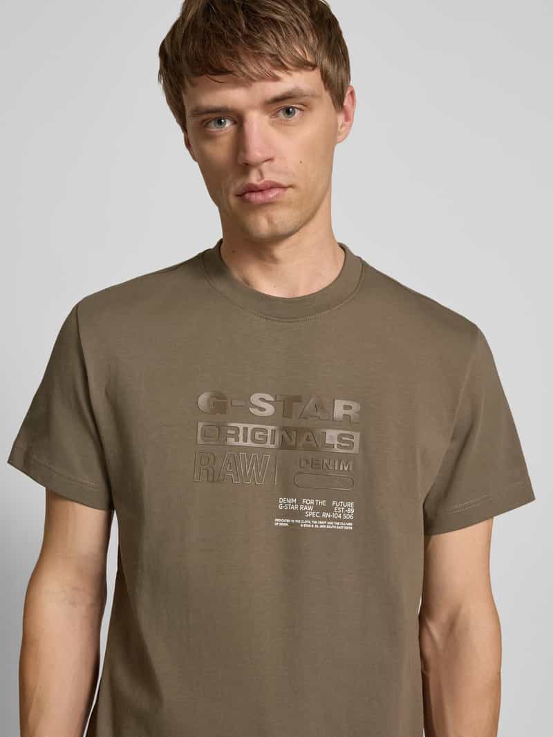 G-Star Raw T-shirt met labelprint model 'Originals'