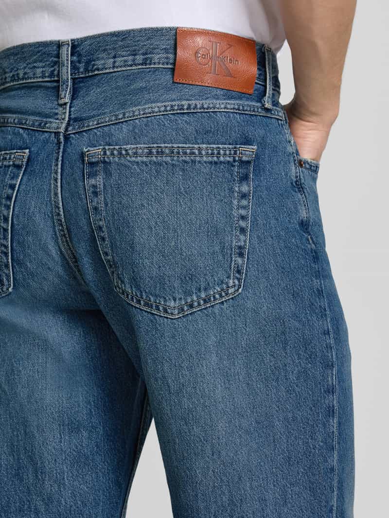 Calvin Klein Jeans Straight fit jeans van puur katoen in 5-pocketmodel