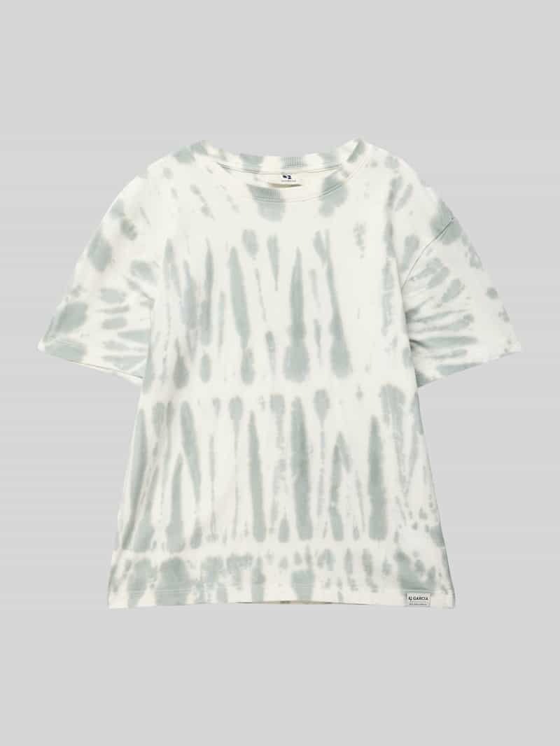 Garcia T-shirt met geribde ronde hals