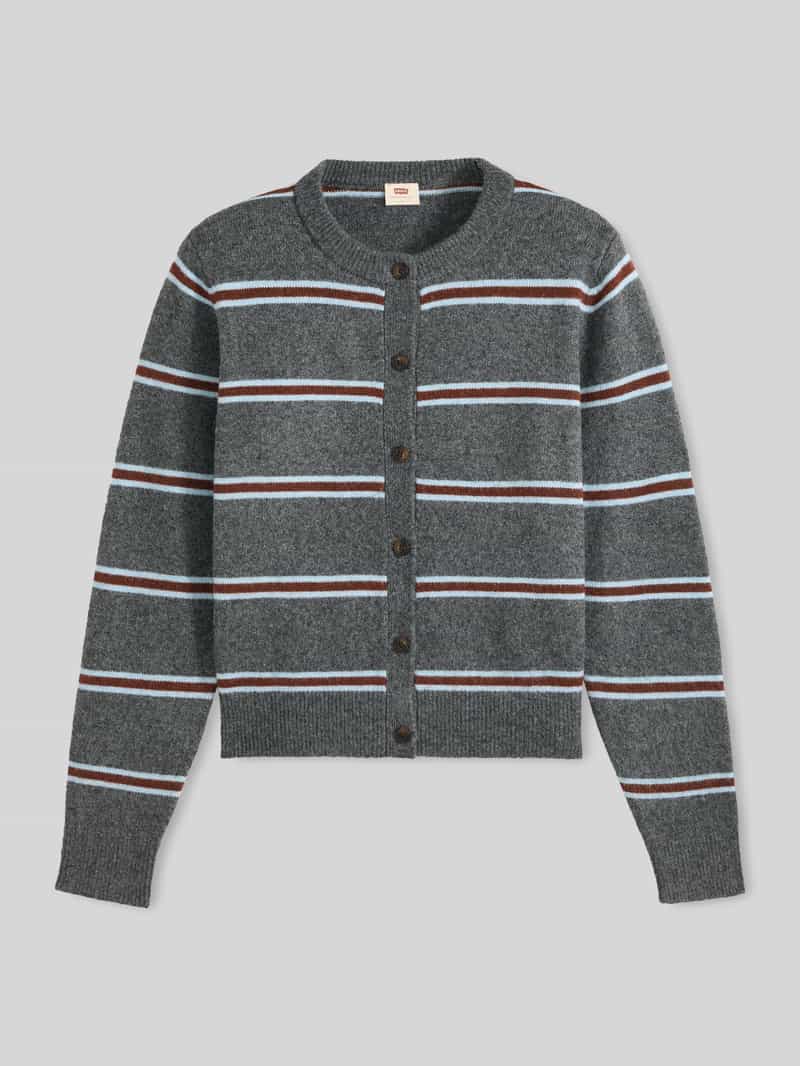 Levi's Regular fit cardigan met geribde boorden