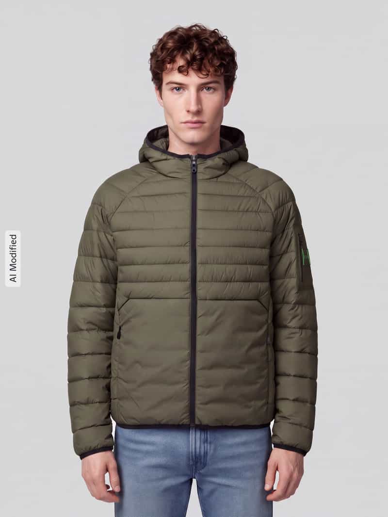 BOSS Green Regular fit gewatteerd jack met capuchon model 'OW_Urbanex'