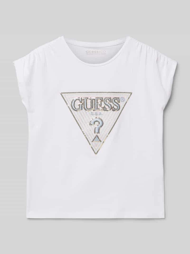 Guess T-shirt met pailletten model 'BATWING'