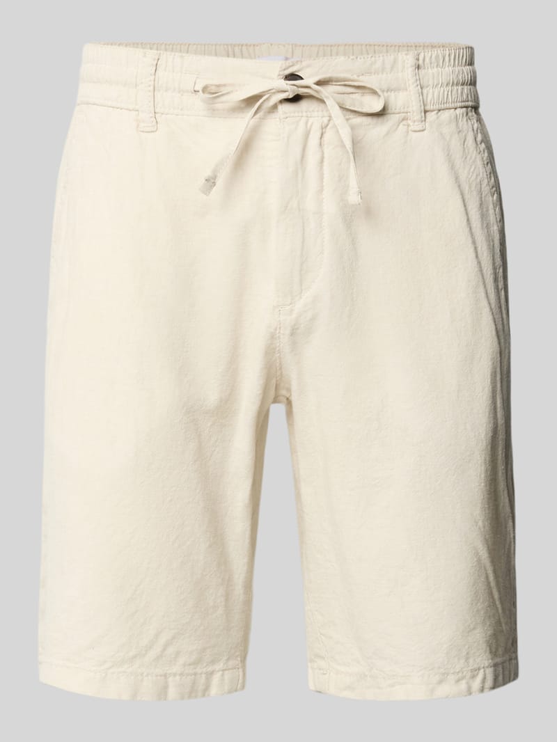 lindbergh Bermudas aus Leinen-Mix mit französischen Eingrifftaschen